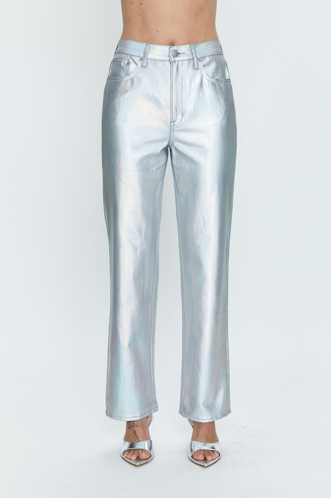 Cassie Super High Rise Straight - Coated Prism
            
              Sale